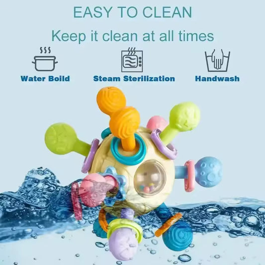 Rotating Rattle & Teether – Baby Toy (0–12M)