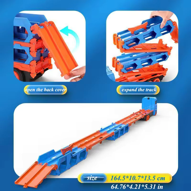 Large Car Transporter Truck – Folding Racing Track Toy