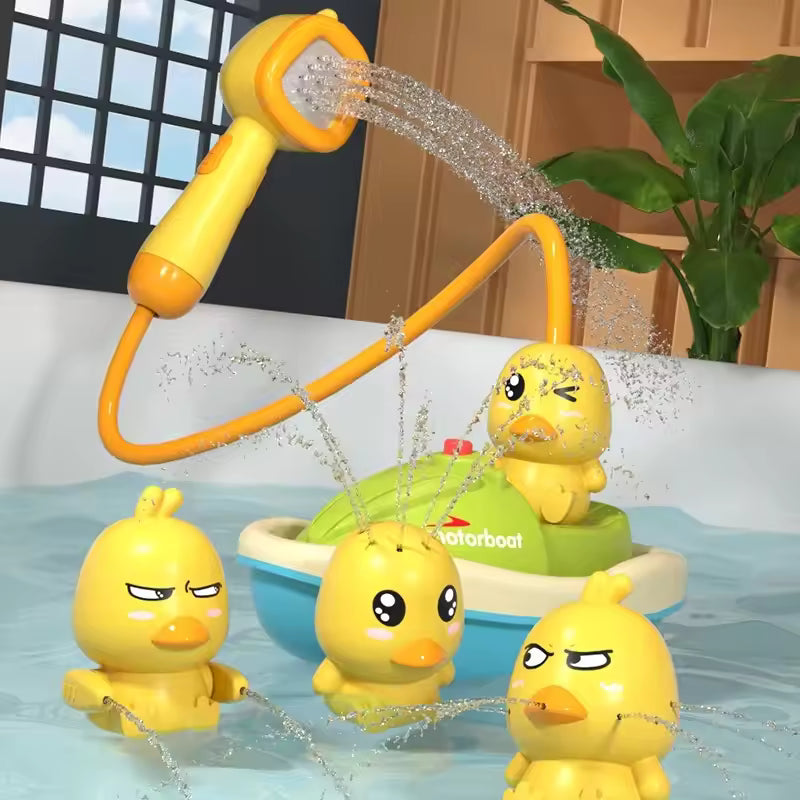 Duck Bath Boat – 3 Fun Water Sprayers