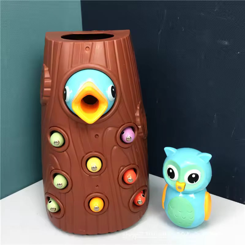 Montessori Magnetic Woodpecker Toy – Educational Feeding Game ✨ Fun, Learning, and Skill-Building in One Toy!