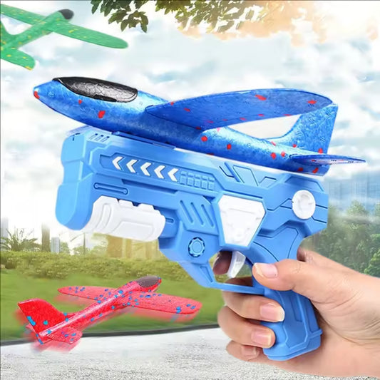 Glowing Foam Aircraft Launcher – 10M Catapult Glider Gun Toy