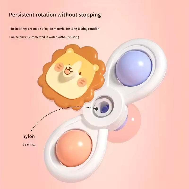 3PCS Suction Cup Spinner Toy – Baby Bath & Sensory Play