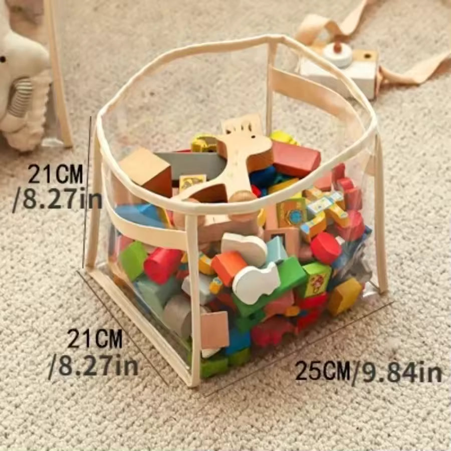 Transparent Kids Toy Storage Basket β Large Capacity Multifunctional Organizer