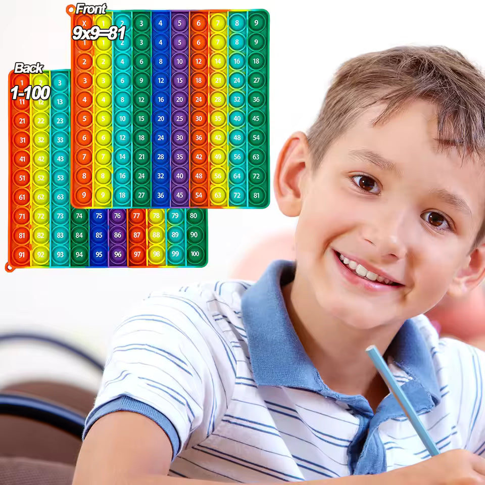 9x9 Multiplication & Counting Push Bubble Toy – Fun Math Learning Game