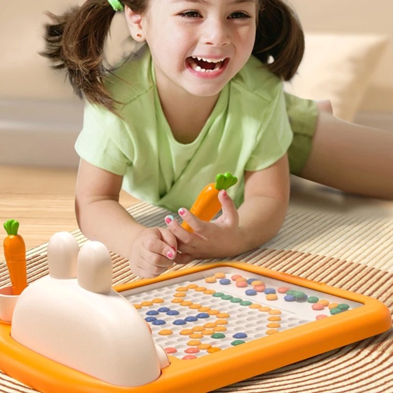 Magnetic Doodle Board – Kids Drawing Toy with Pen & Beads