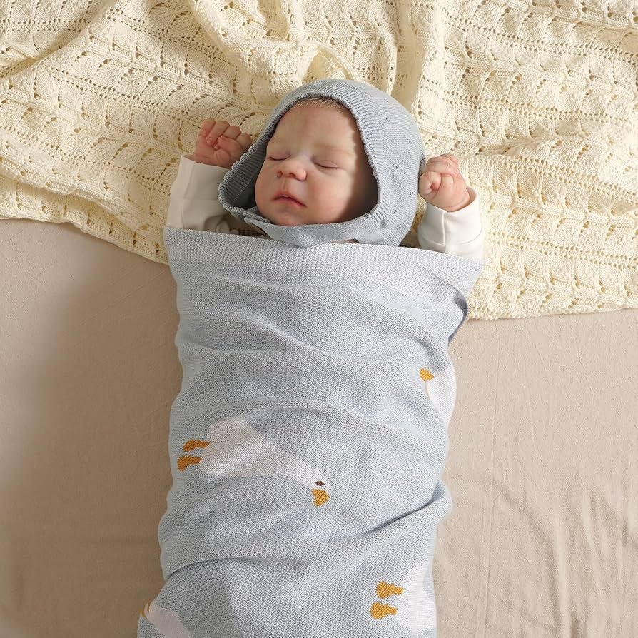Super Soft Baby Blanket – Cotton Knit Swaddle