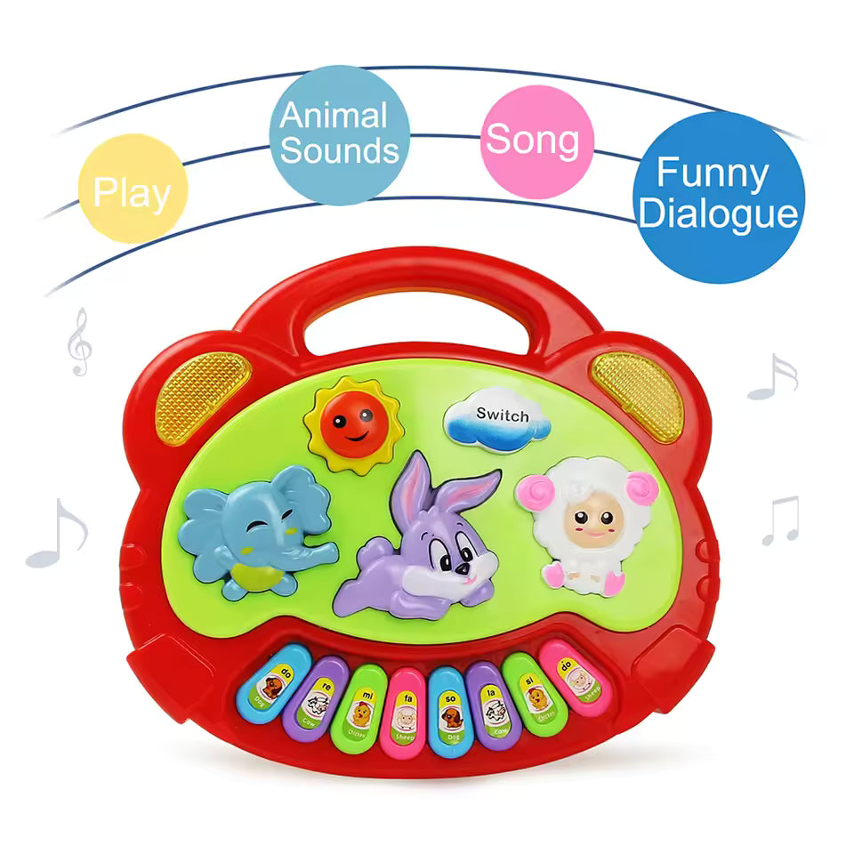 Kids Cartoon Piano – Musical Keyboard with Animal Sounds & Lights