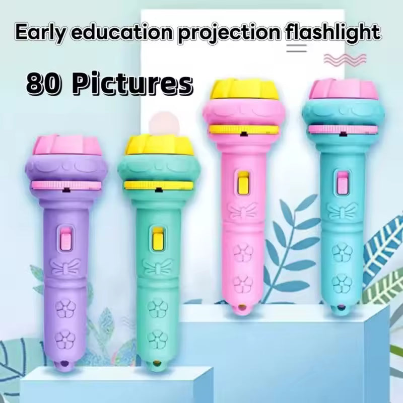 Kids Story Projector Toy – Bedtime Wall Projection Flashlight