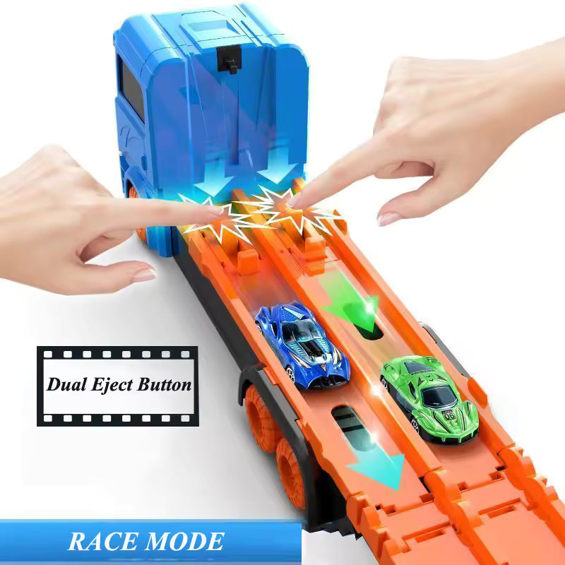 Large Car Transporter Truck – Folding Racing Track Toy
