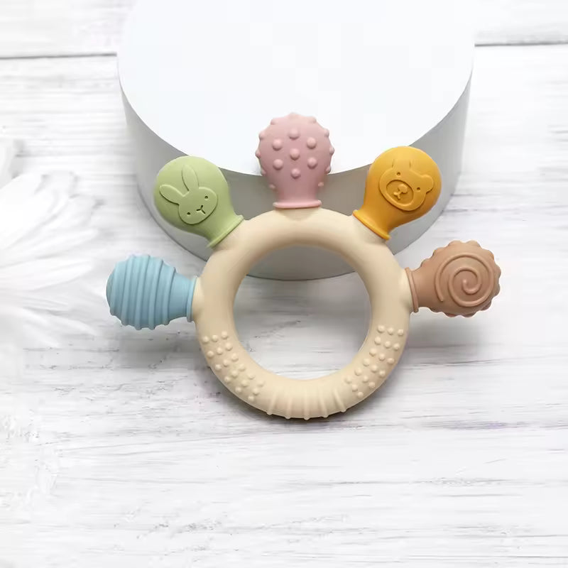 Multicolor Baby Teether – Silicone Gum Relief