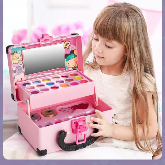 Kids Makeup Pretend Play Set – Princess Cosmetic Box Toy