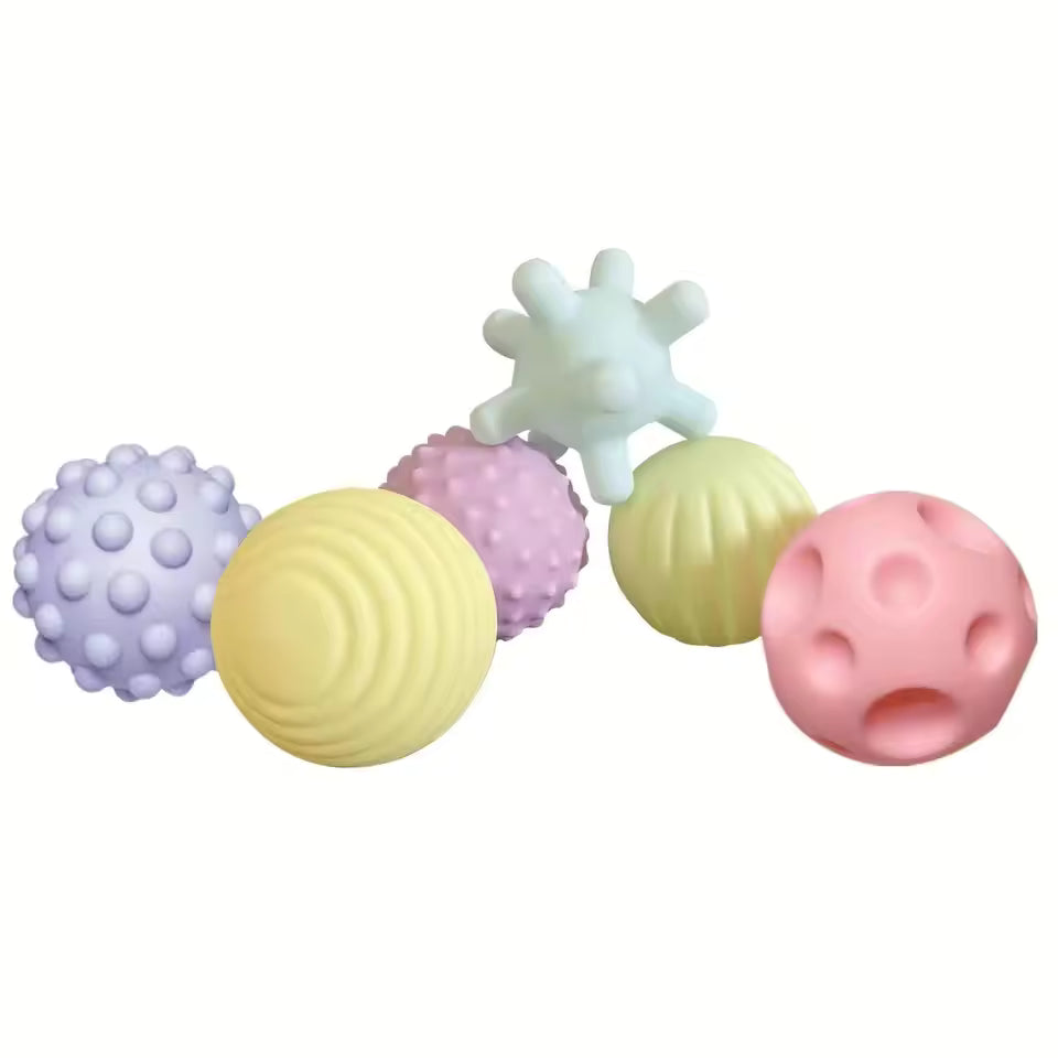 6PCS Baby Sensory Balls – Soft Textured Play Set