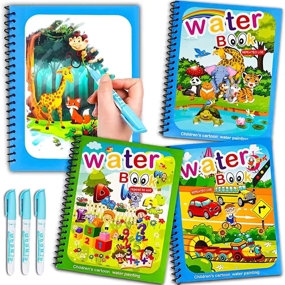 Magical Water Drawing Book – Reusable Montessori Coloring Toy