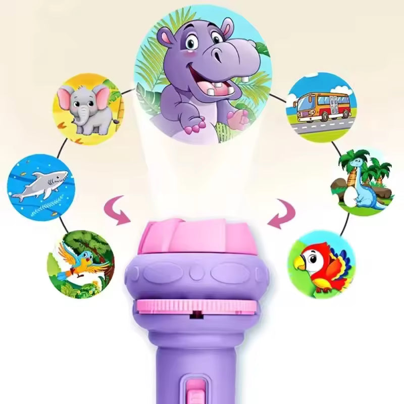 Kids Story Projector Toy – Bedtime Wall Projection Flashlight
