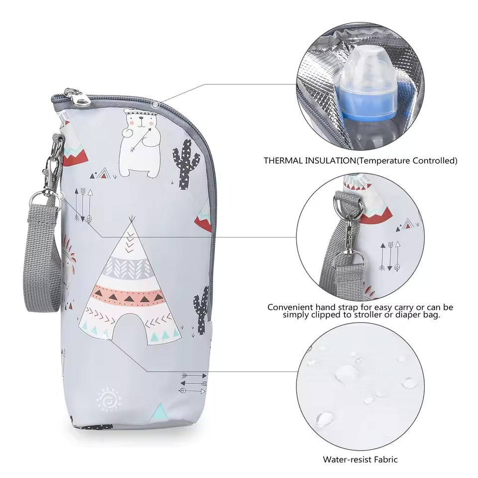 Portable Baby Bottle Warmer Bag – Insulated Feeding Bottle Bag