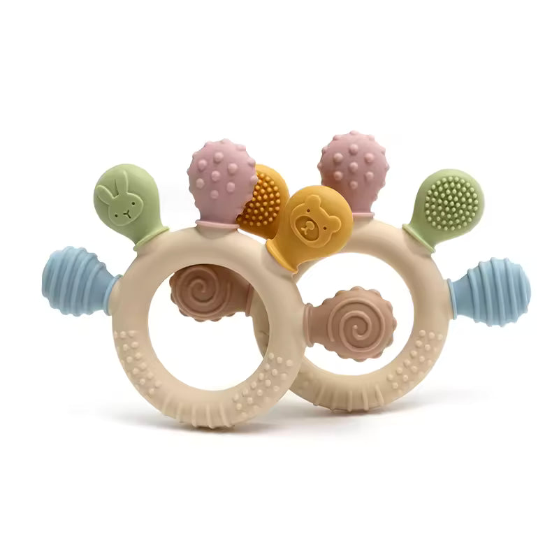 Multicolor Baby Teether – Silicone Gum Relief