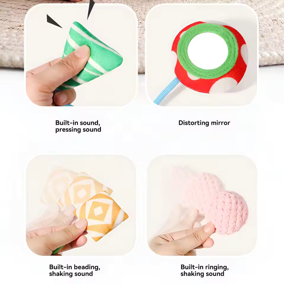 Hanging Baby Toy – Cartoon Drawstring Fun