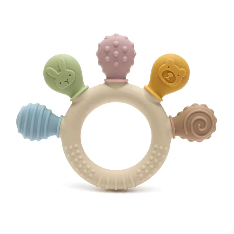 Multicolor Baby Teether – Silicone Gum Relief