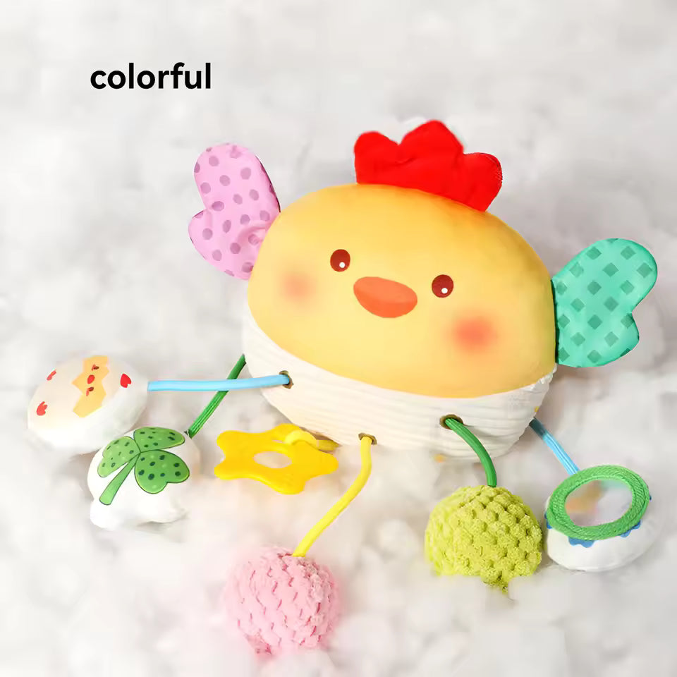Hanging Baby Toy – Cartoon Drawstring Fun