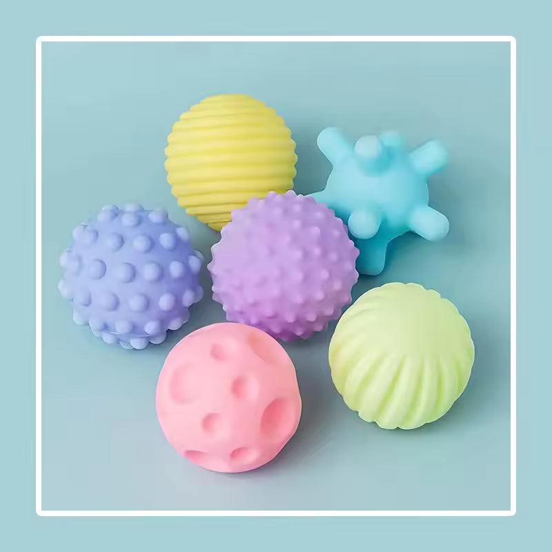 6PCS Baby Sensory Balls – Soft Textured Play Set