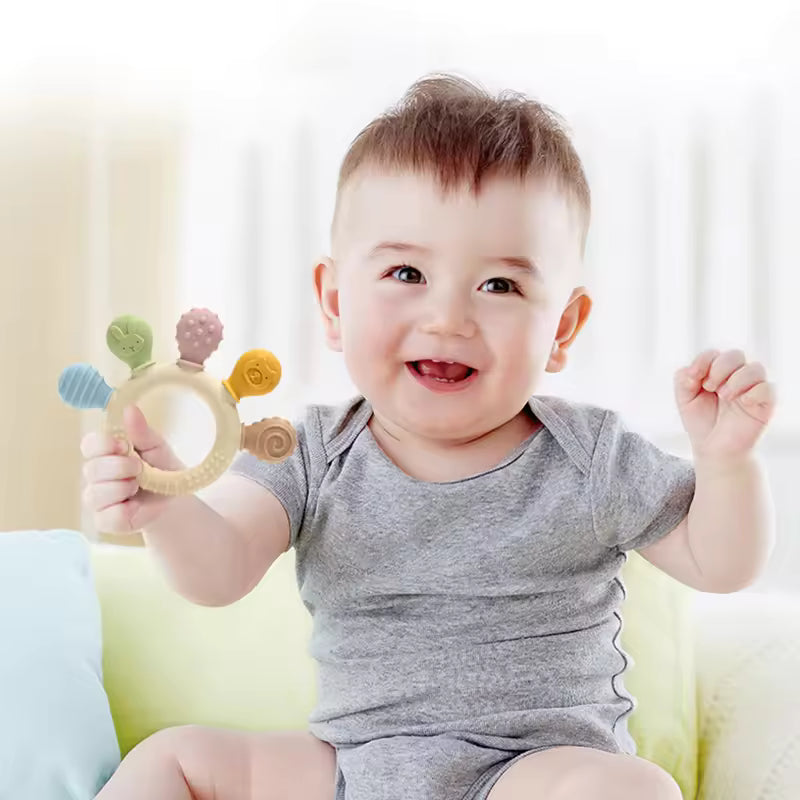 Multicolor Baby Teether – Silicone Gum Relief