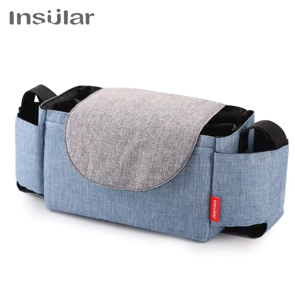 Insulated Baby Diaper & Bottle Bag – Stroller Storage for Essentials
