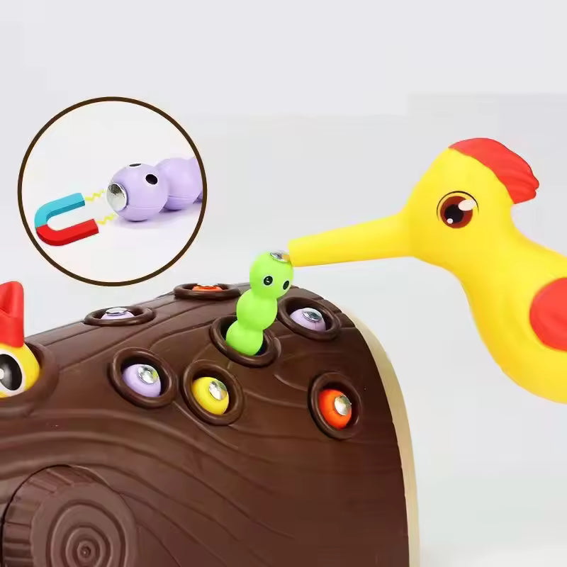 Montessori Magnetic Woodpecker Toy – Educational Feeding Game  ✨ Fun, Learning, and Skill-Building in One Toy!