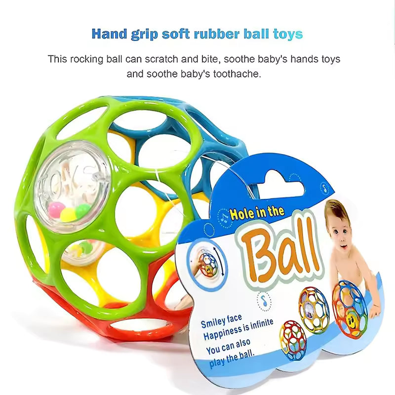 Soft Baby Rattle – Bell & Sensory Toy