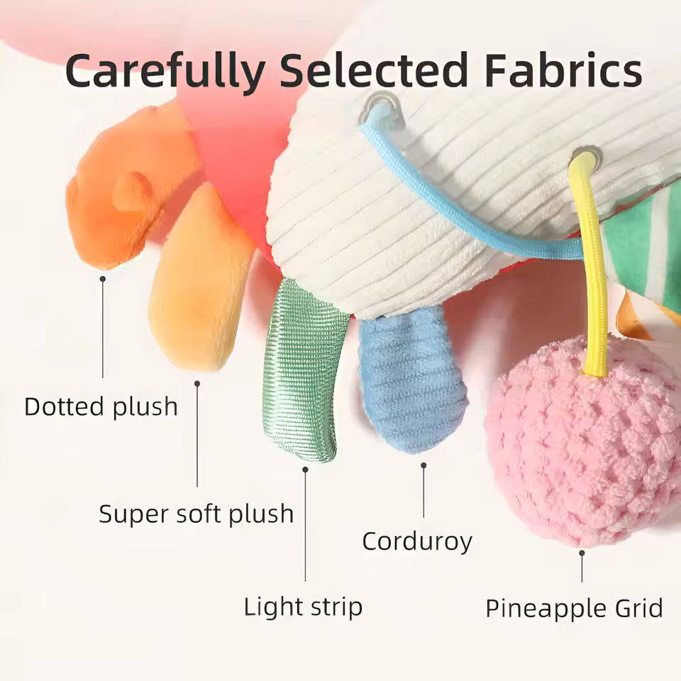 Hanging Baby Toy – Cartoon Drawstring Fun