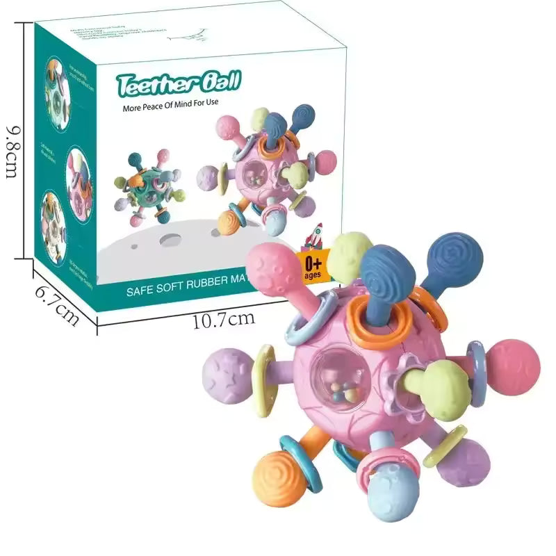 Rotating Rattle & Teether – Baby Toy (0–12M)