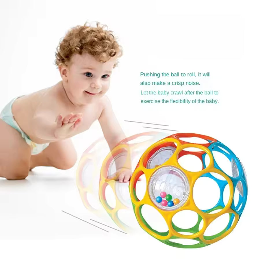 Soft Baby Rattle – Bell & Sensory Toy