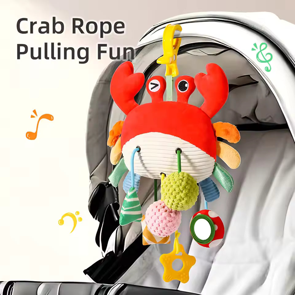 Hanging Baby Toy – Cartoon Drawstring Fun