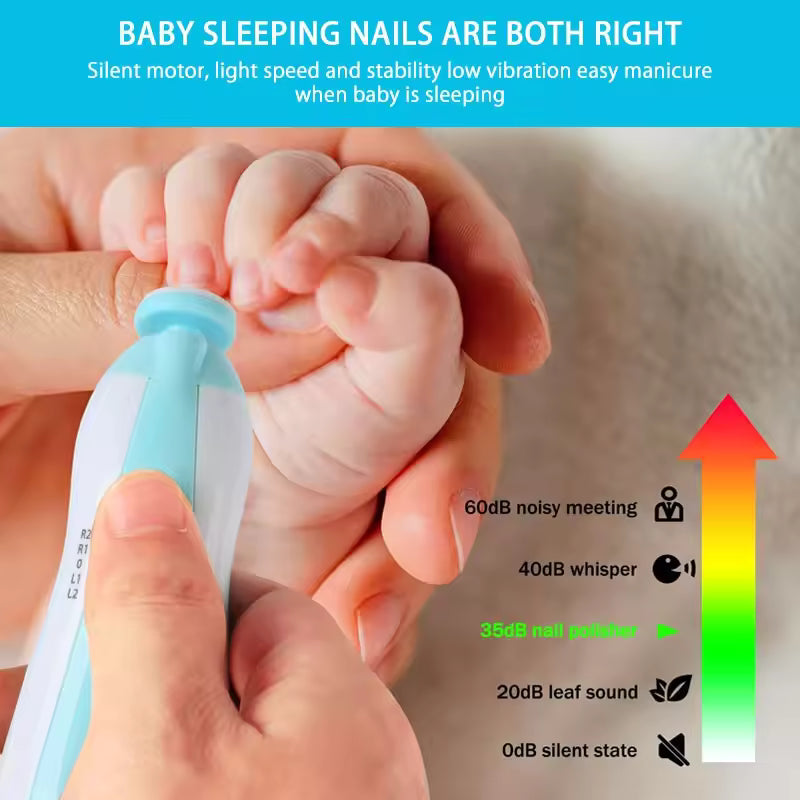 MAMIJOY Electric Baby Nail Clipper – Safe LED Nail Trimmer Kit