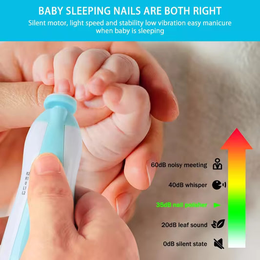 MAMIJOY Electric Baby Nail Clipper – Safe LED Nail Trimmer Kit