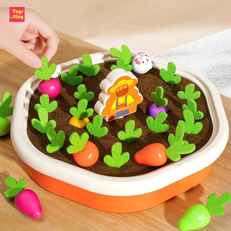 Baby Pull-Out Radish Toy – Montessori Harvest & Sorting Game
