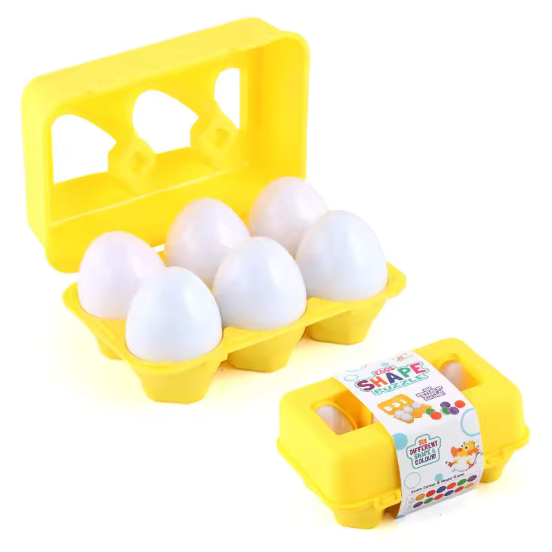 12 Matching Eggs – Montessori Shape & Color Learning Toy