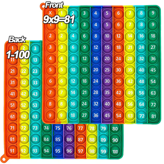 9x9 Multiplication & Counting Push Bubble Toy – Fun Math Learning Game