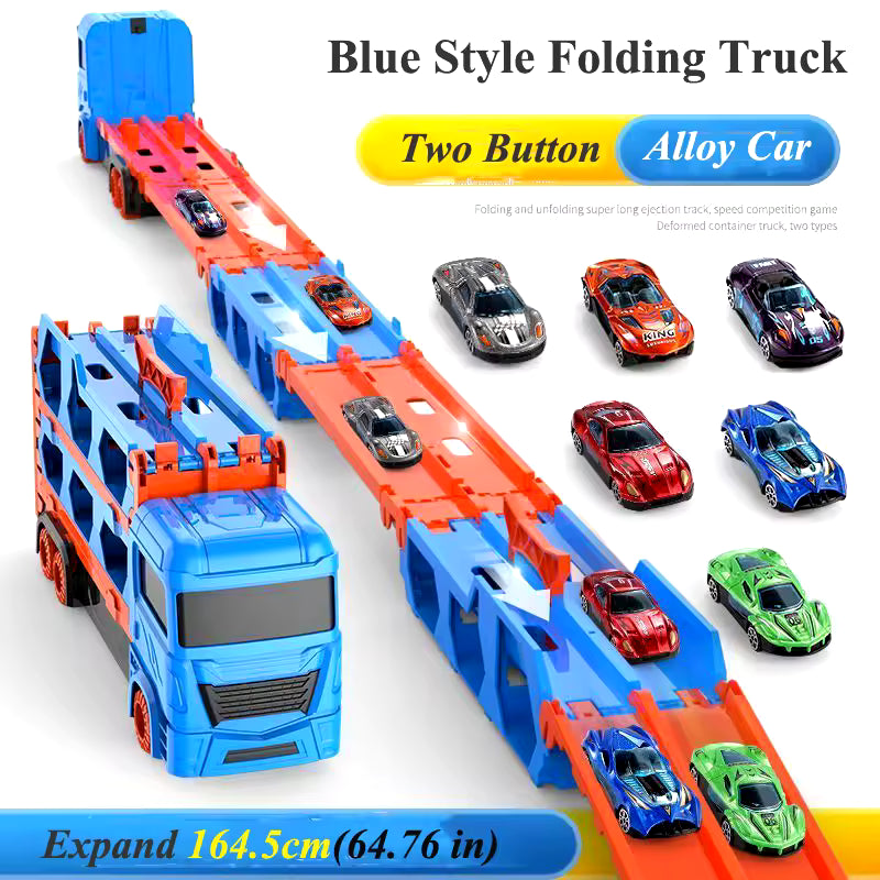 Large Car Transporter Truck – Folding Racing Track Toy