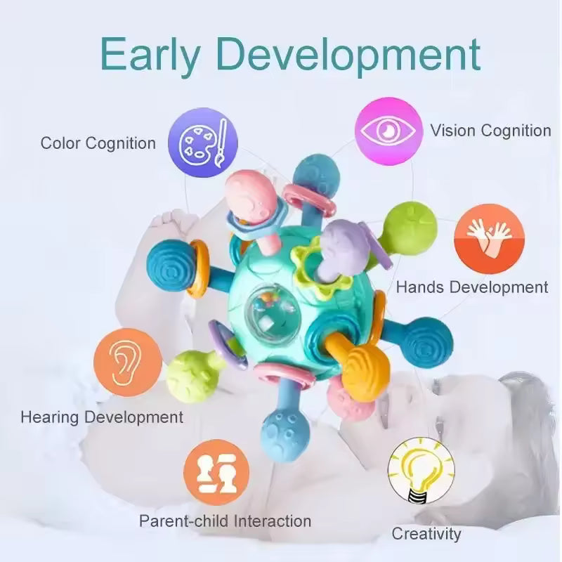 Rotating Rattle & Teether – Baby Toy (0–12M)