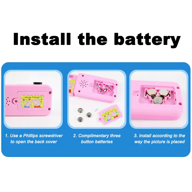 Peppa Pig Folding Mobile Phone Toy – Early Learning Play Phone for Kids