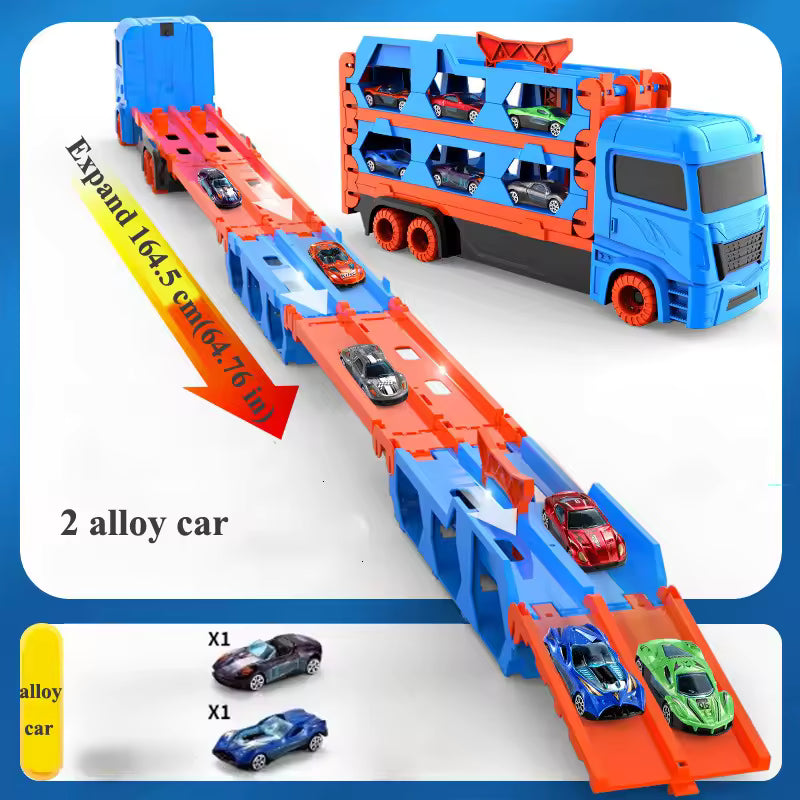 Large Car Transporter Truck – Folding Racing Track Toy