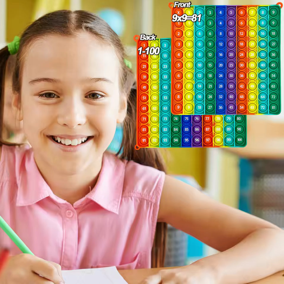 9x9 Multiplication & Counting Push Bubble Toy – Fun Math Learning Game
