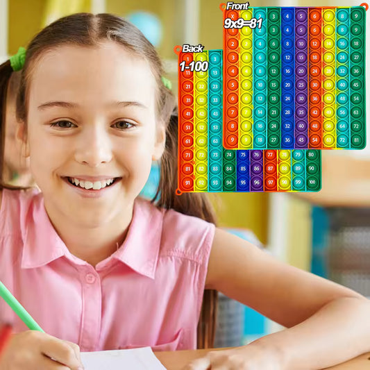 9x9 Multiplication & Counting Push Bubble Toy – Fun Math Learning Game
