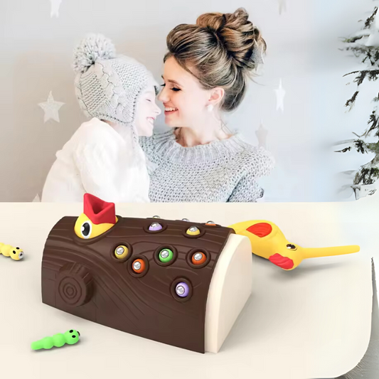 Montessori Magnetic Woodpecker Toy – Educational Feeding Game  ✨ Fun, Learning, and Skill-Building in One Toy!