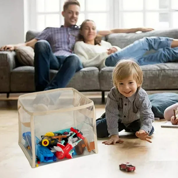 Transparent Kids Toy Storage Basket – Large Capacity Multifunctional Organizer