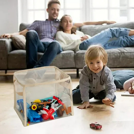 Transparent Kids Toy Storage Basket – Large Capacity Multifunctional Organizer